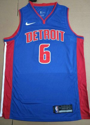 Maillot de Basket #6 Brown Detroit Pistons Bleu